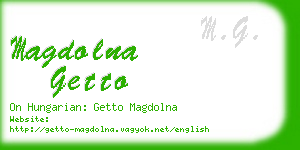 magdolna getto business card